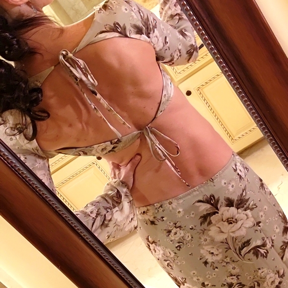 Tiger Mist Macro Floral Maxi Skirt & Top Set, XS - Picture 13 of 15